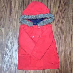 Toddler red peacoat!